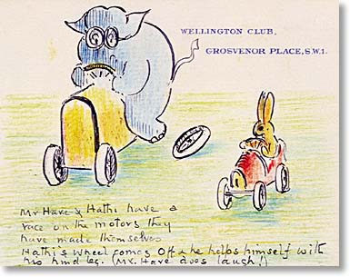 Hathi and Hare race motor cars