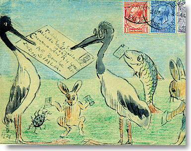 Mr & Mrs Stork and friends